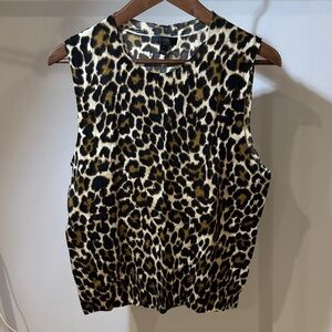 J. Crew Animal Print sleeveless vest